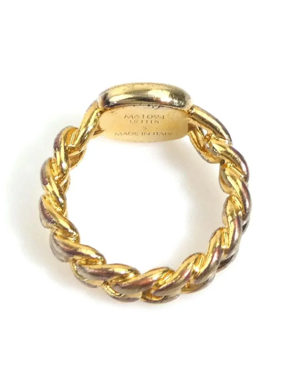 Auth Louis Vuitton Id Chain Ring #302655L18B